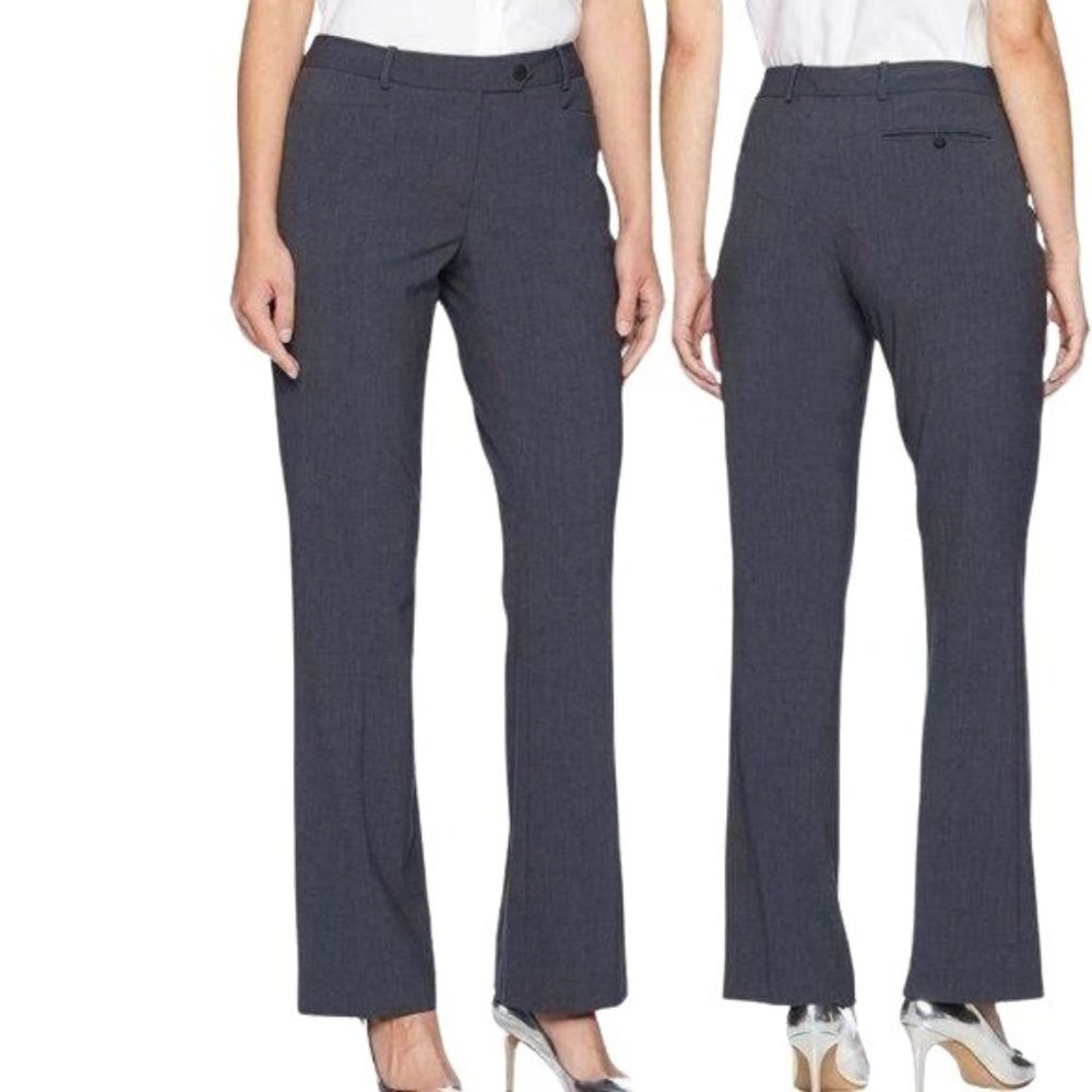 Gray Career Dress Pants Bootcut Trousers Office Wear Business Casual‎ Women 6